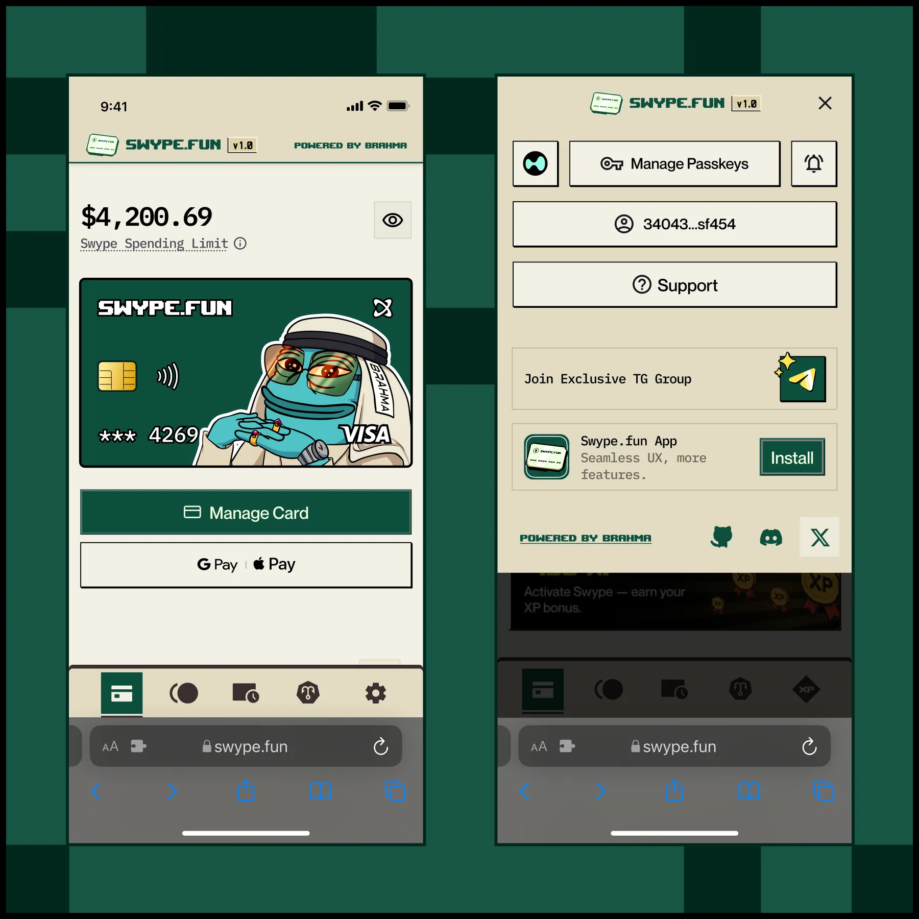 Swype — PWA dashboard